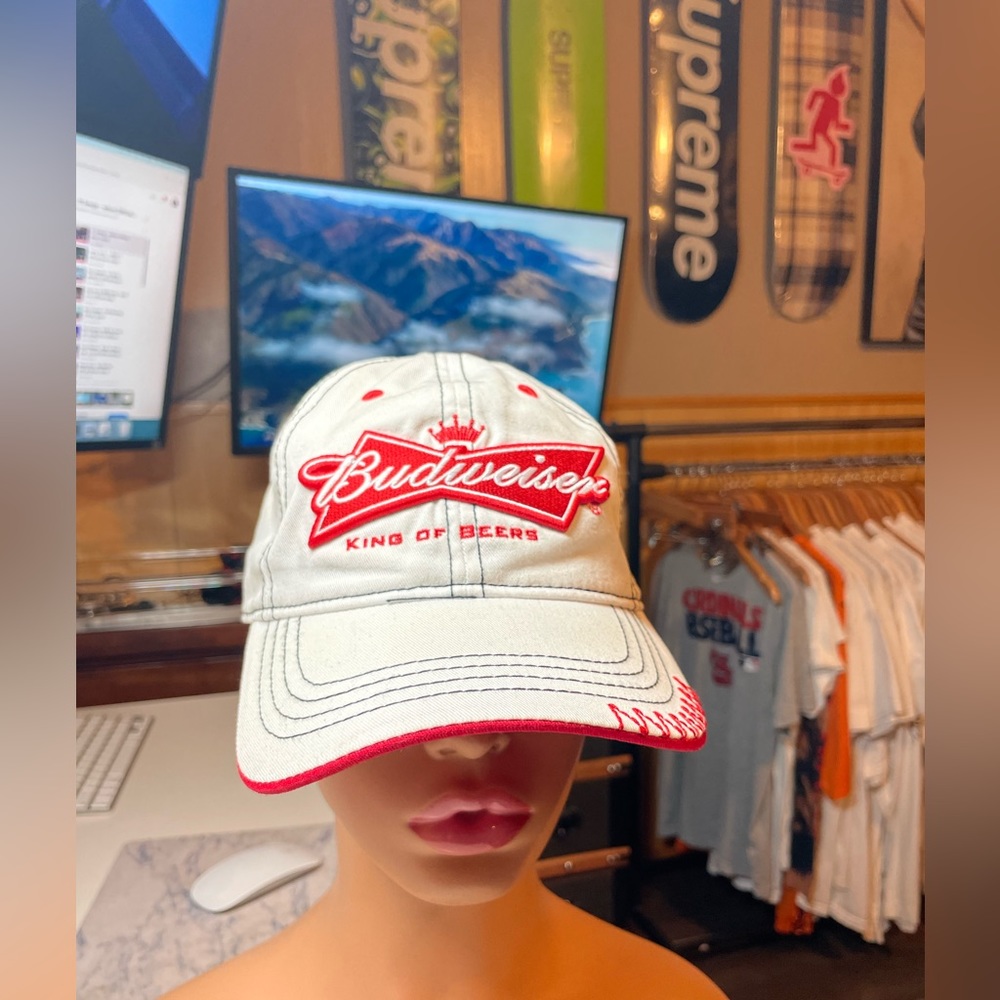 Budweiser Hat, Adjustable, Vintage Embroidered Be… - image 1